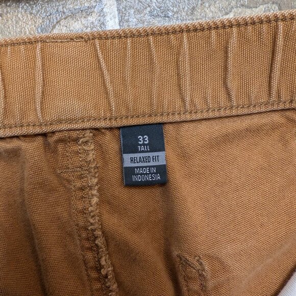 Carharrt Relaxed Tapered Rigby Jogger size 33 Tall Khaki - Picture 3 of 6